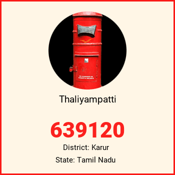 Thaliyampatti pin code, district Karur in Tamil Nadu