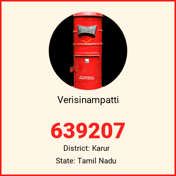 Verisinampatti pin code, district Karur in Tamil Nadu