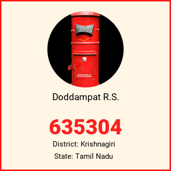 Doddampat R.S. pin code, district Krishnagiri in Tamil Nadu
