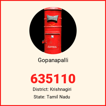 Gopanapalli pin code, district Krishnagiri in Tamil Nadu