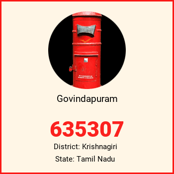 Govindapuram pin code, district Krishnagiri in Tamil Nadu