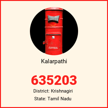 Kalarpathi pin code, district Krishnagiri in Tamil Nadu