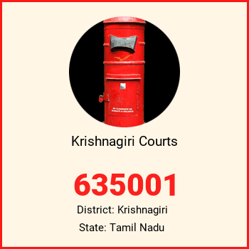 Krishnagiri Courts pin code, district Krishnagiri in Tamil Nadu
