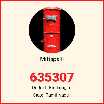 Mittapalli pin code, district Krishnagiri in Tamil Nadu