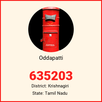 Oddapatti pin code, district Krishnagiri in Tamil Nadu