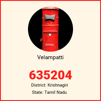 Velampatti pin code, district Krishnagiri in Tamil Nadu