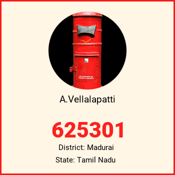 A.Vellalapatti pin code, district Madurai in Tamil Nadu