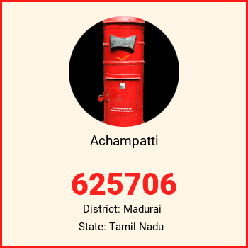 Achampatti pin code, district Madurai in Tamil Nadu