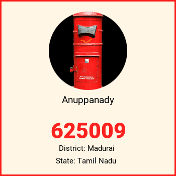 Anuppanady pin code, district Madurai in Tamil Nadu