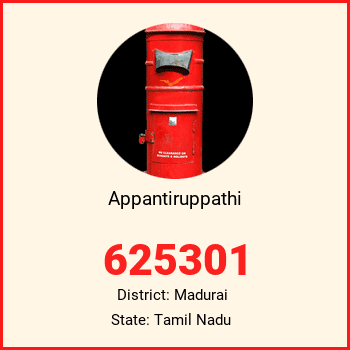 Appantiruppathi pin code, district Madurai in Tamil Nadu