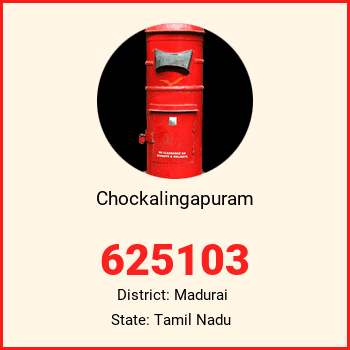 Chockalingapuram pin code, district Madurai in Tamil Nadu