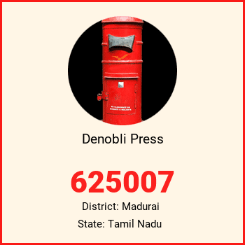 Denobli Press pin code, district Madurai in Tamil Nadu
