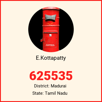 E.Kottapatty pin code, district Madurai in Tamil Nadu