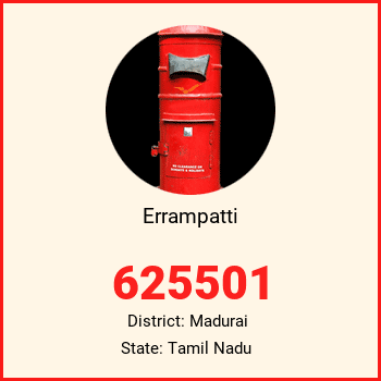 Errampatti pin code, district Madurai in Tamil Nadu
