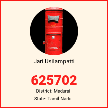 Jari Usilampatti pin code, district Madurai in Tamil Nadu