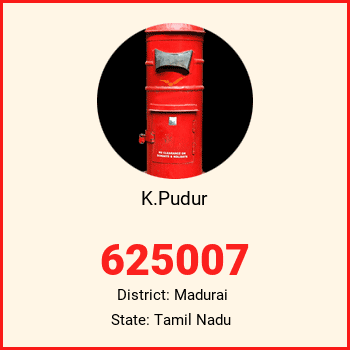 K.Pudur pin code, district Madurai in Tamil Nadu