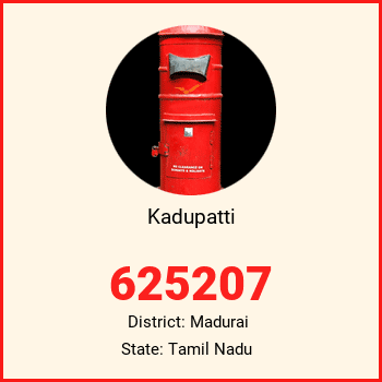 Kadupatti pin code, district Madurai in Tamil Nadu