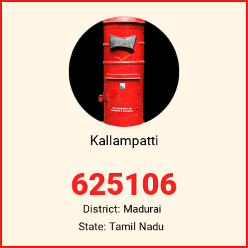 Kallampatti pin code, district Madurai in Tamil Nadu