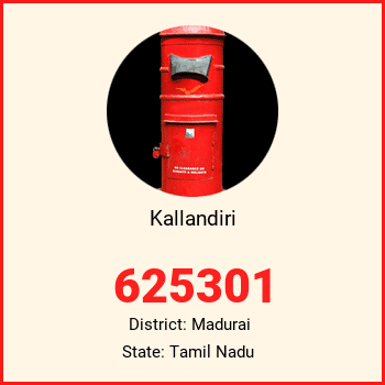 Kallandiri pin code, district Madurai in Tamil Nadu