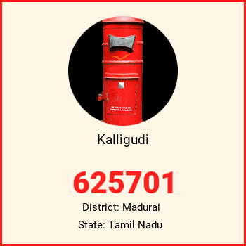 Kalligudi pin code, district Madurai in Tamil Nadu