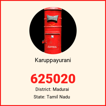 Karuppayurani pin code, district Madurai in Tamil Nadu