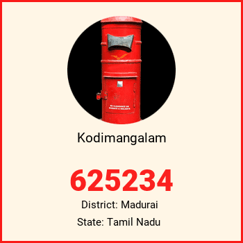 Kodimangalam pin code, district Madurai in Tamil Nadu