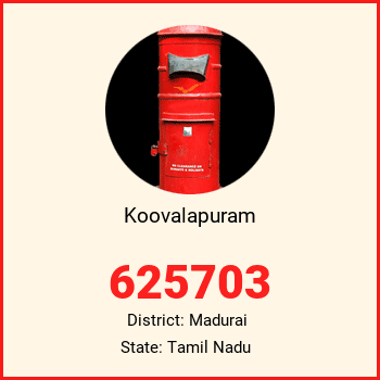 Koovalapuram pin code, district Madurai in Tamil Nadu