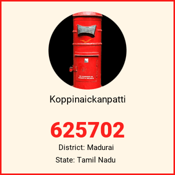 Koppinaickanpatti pin code, district Madurai in Tamil Nadu