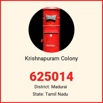Krishnapuram Colony pin code, district Madurai in Tamil Nadu