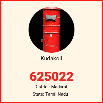 Kudakoil pin code, district Madurai in Tamil Nadu