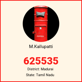 M.Kallupatti pin code, district Madurai in Tamil Nadu