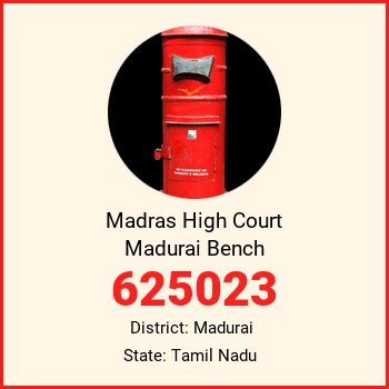 Madras High Court Madurai Bench pin code, district Madurai in Tamil Nadu