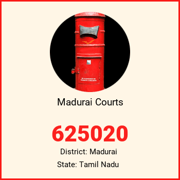 Madurai Courts pin code, district Madurai in Tamil Nadu