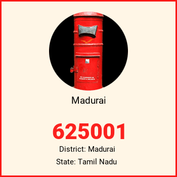 Madurai pin code, district Madurai in Tamil Nadu