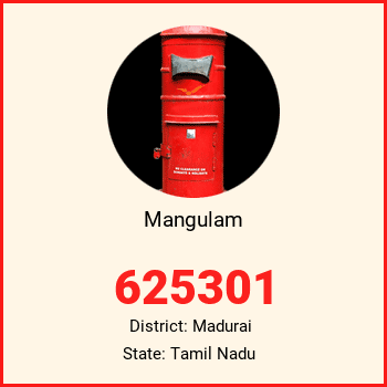 Mangulam pin code, district Madurai in Tamil Nadu