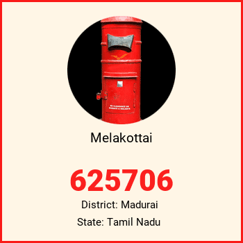 Melakottai pin code, district Madurai in Tamil Nadu