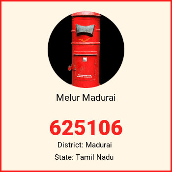 Melur Madurai pin code, district Madurai in Tamil Nadu
