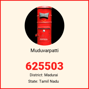 Muduvarpatti pin code, district Madurai in Tamil Nadu