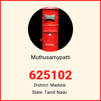 Muthusamypatti pin code, district Madurai in Tamil Nadu