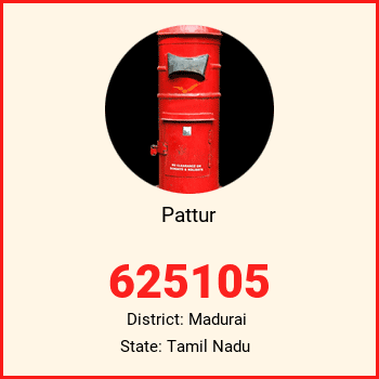 Pattur pin code, district Madurai in Tamil Nadu