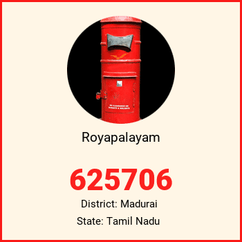 Royapalayam pin code, district Madurai in Tamil Nadu