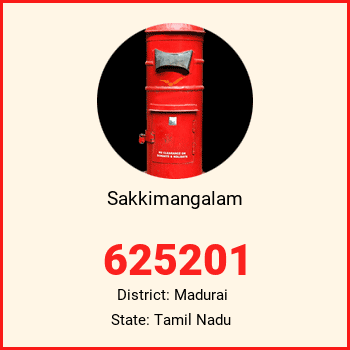 Sakkimangalam pin code, district Madurai in Tamil Nadu