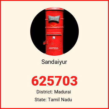 Sandaiyur pin code, district Madurai in Tamil Nadu