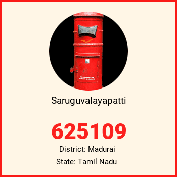 Saruguvalayapatti pin code, district Madurai in Tamil Nadu