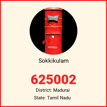 Sokkikulam pin code, district Madurai in Tamil Nadu