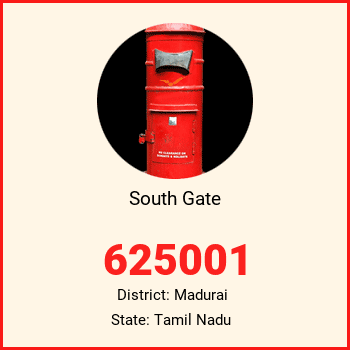 South Gate pin code, district Madurai in Tamil Nadu