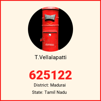 T.Vellalapatti pin code, district Madurai in Tamil Nadu