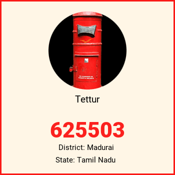 Tettur pin code, district Madurai in Tamil Nadu