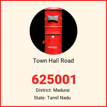 Town Hall Road pin code, district Madurai in Tamil Nadu