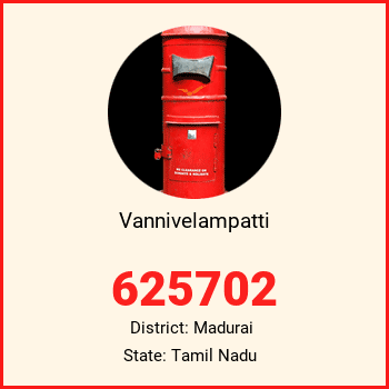 Vannivelampatti pin code, district Madurai in Tamil Nadu